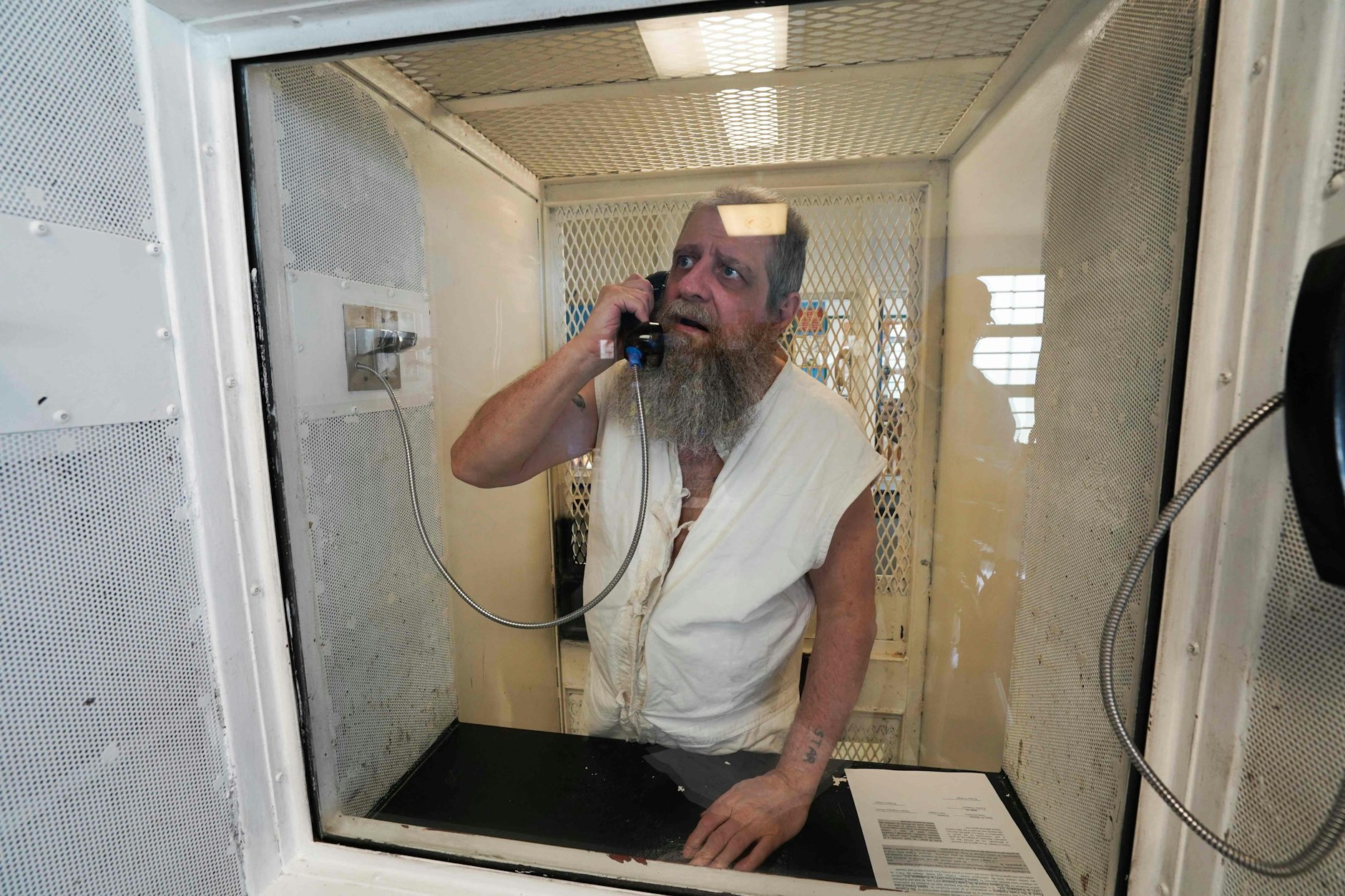 Hank Skinner 2022 im Todestrakt des Gefängnisses in Livingston, Texas.&nbsp;