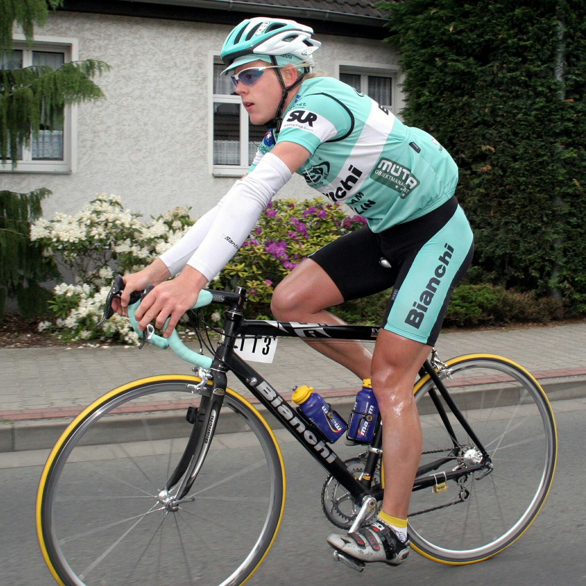 2006 als Radsportler: Richard Geng (Team KED Bianchi Berlin) bei der 54. Tour de Berlin