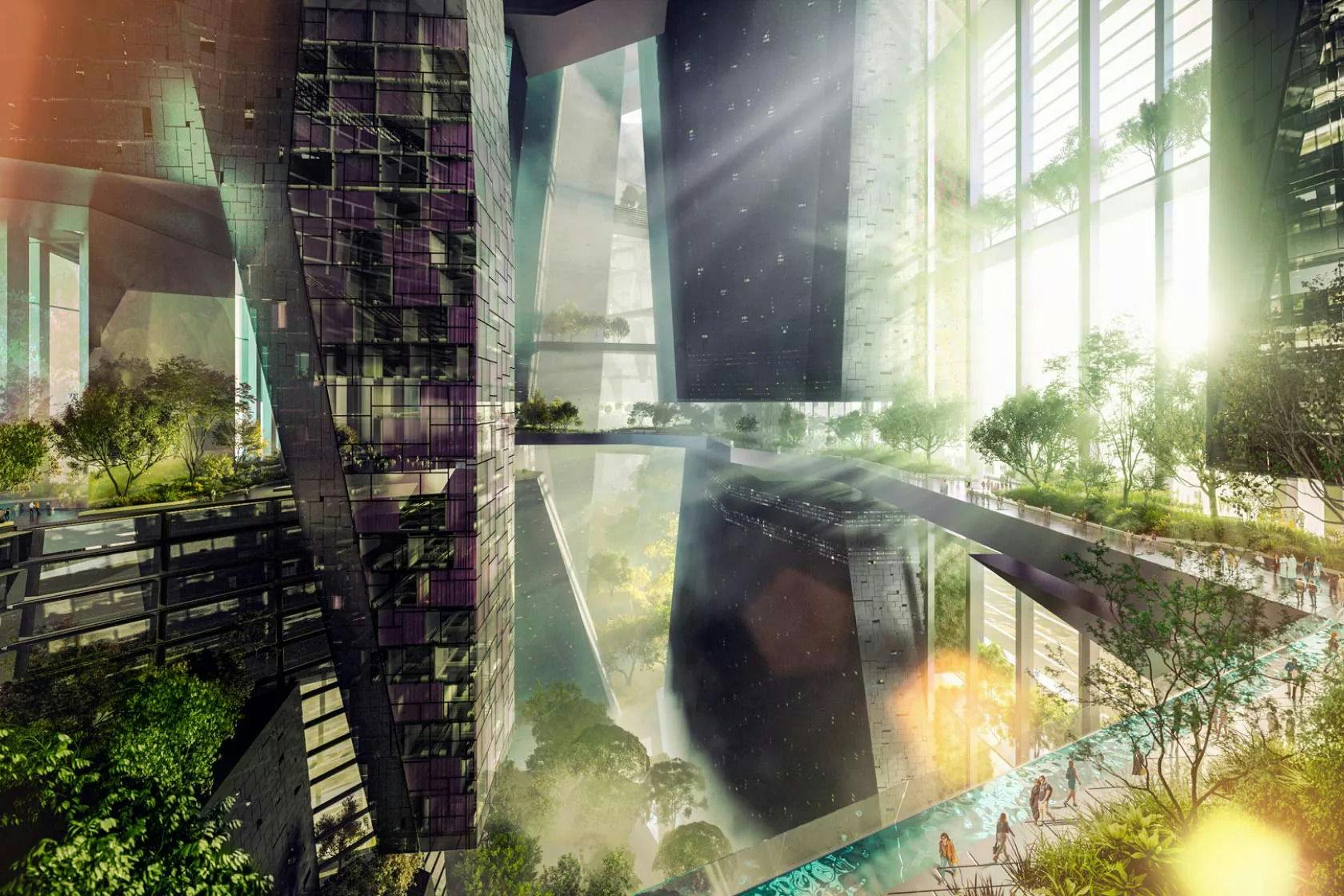 „The Line“: Keine Straßen, Autos oder Emissionen, sie wird mit 100 Prozent erneuerbarer Energie betrieben und 95 Prozent des Landes werden als Naturland bewahrt.