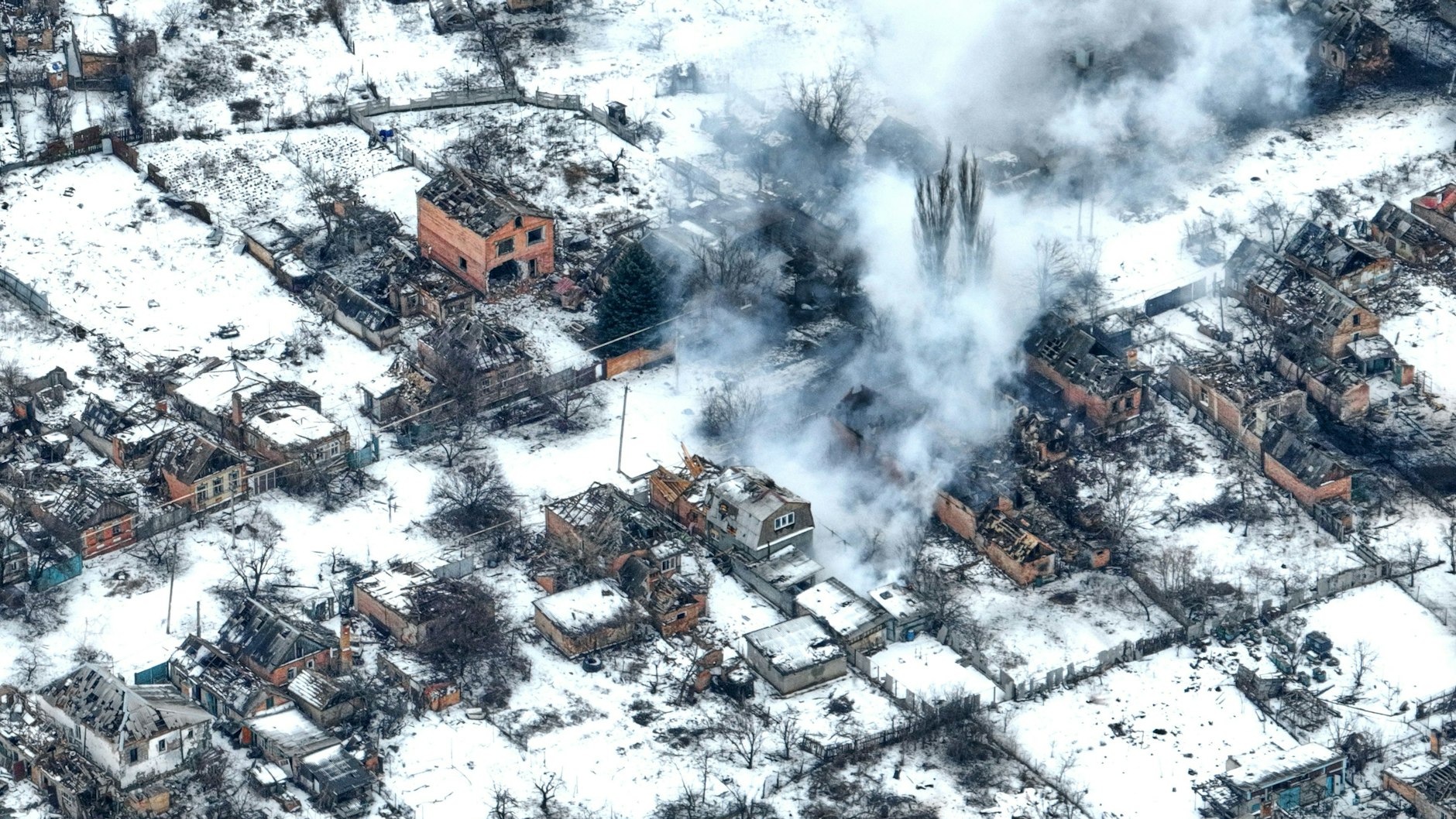 Das war eine Stadt: Seit Monaten rennen die Russen gegen die Stadt Bachmut an.