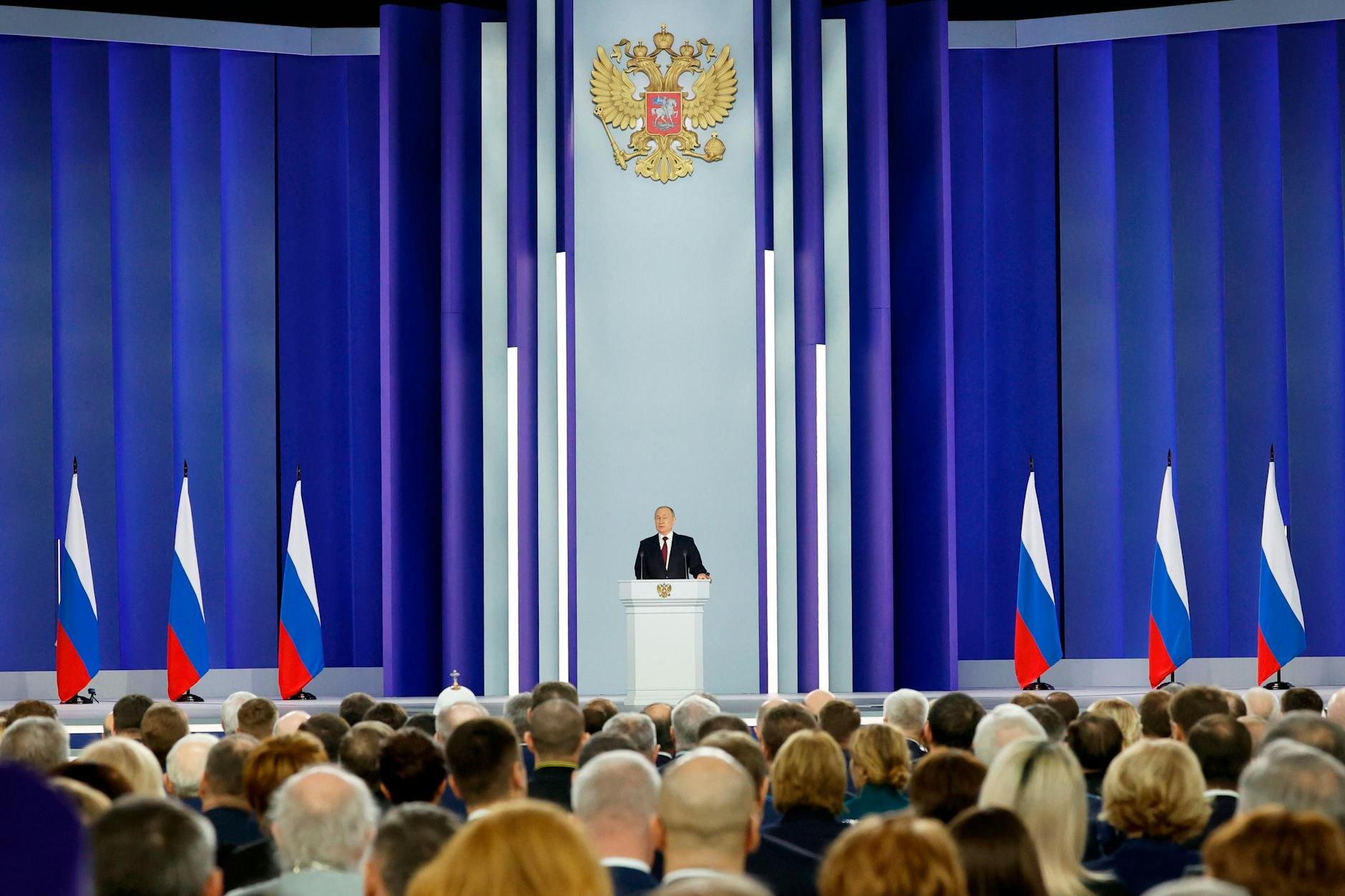 Wladimir Putin während seiner jährlichen Rede zur Lage der Nation