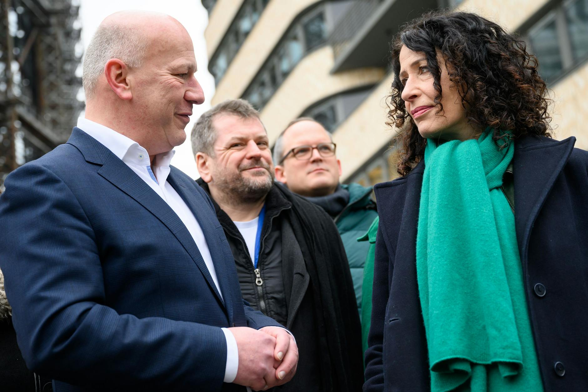 Kai Wegner und Bettina Jarasch am Mittwoch auf dem Euref-Campus
