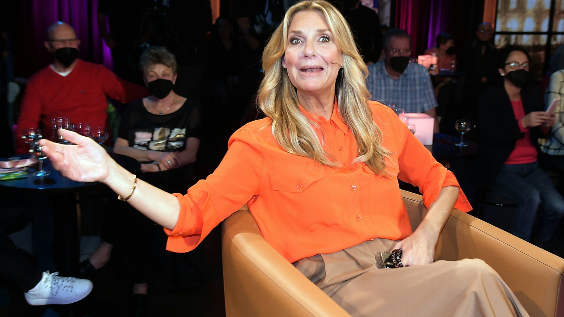 Kim Fisher moderierte auch die Berliner Riverboat-Ausgabe, die aus dem Studio in der Masurenallee gesendet wurde.