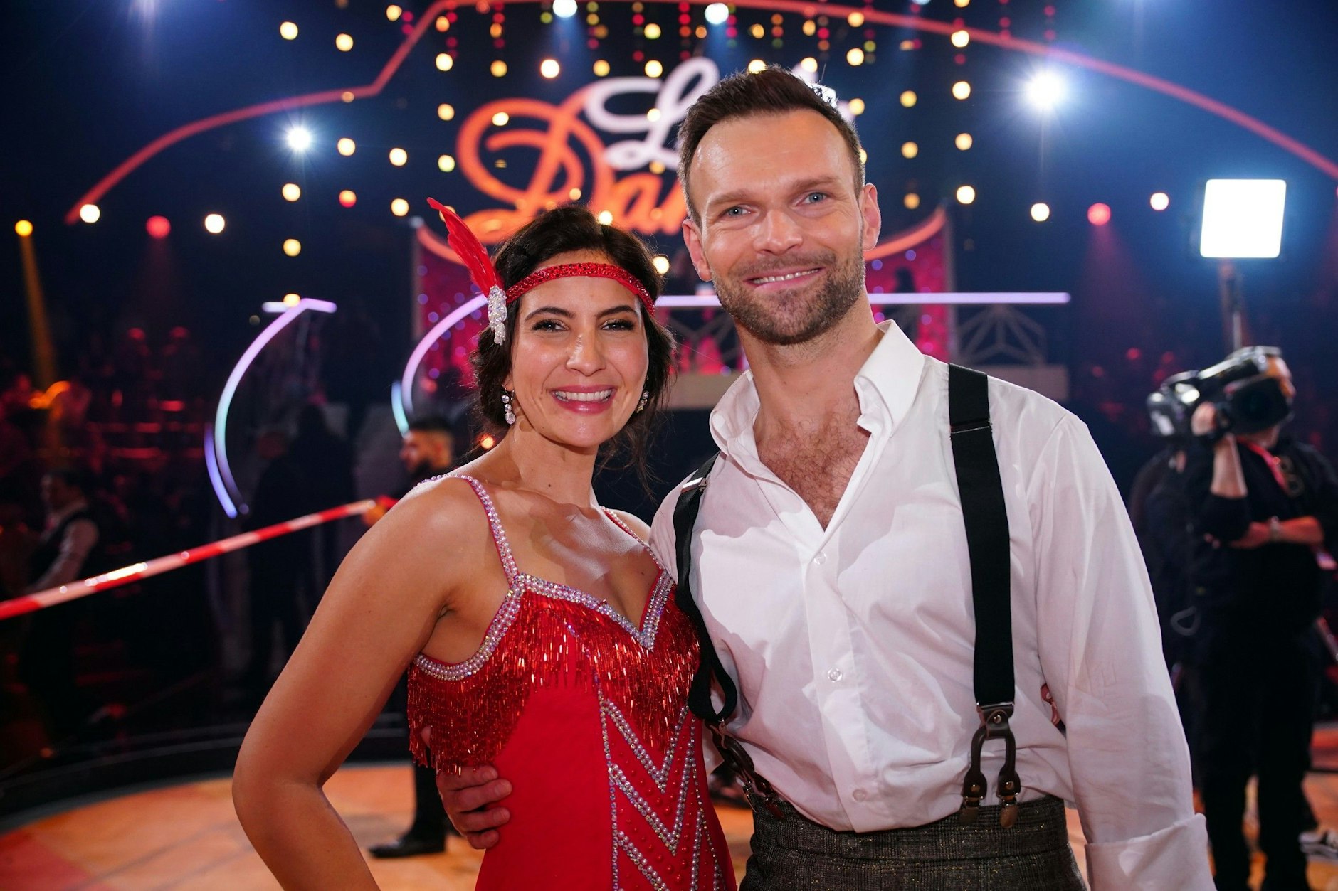 GZSZ-Star Chryssanthi Kavazi tanzt 2023 bei „Let’s Dance“ mit Vadim Garbuzov.