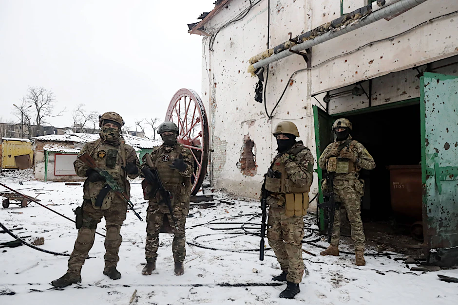 Söldner der Gruppe Wagner in der Ukraine.