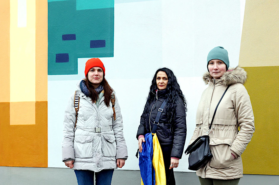 Yuliia Linko, Tamara Savluk und Olesia Malyniuk leben seit 2022 in Berlin.