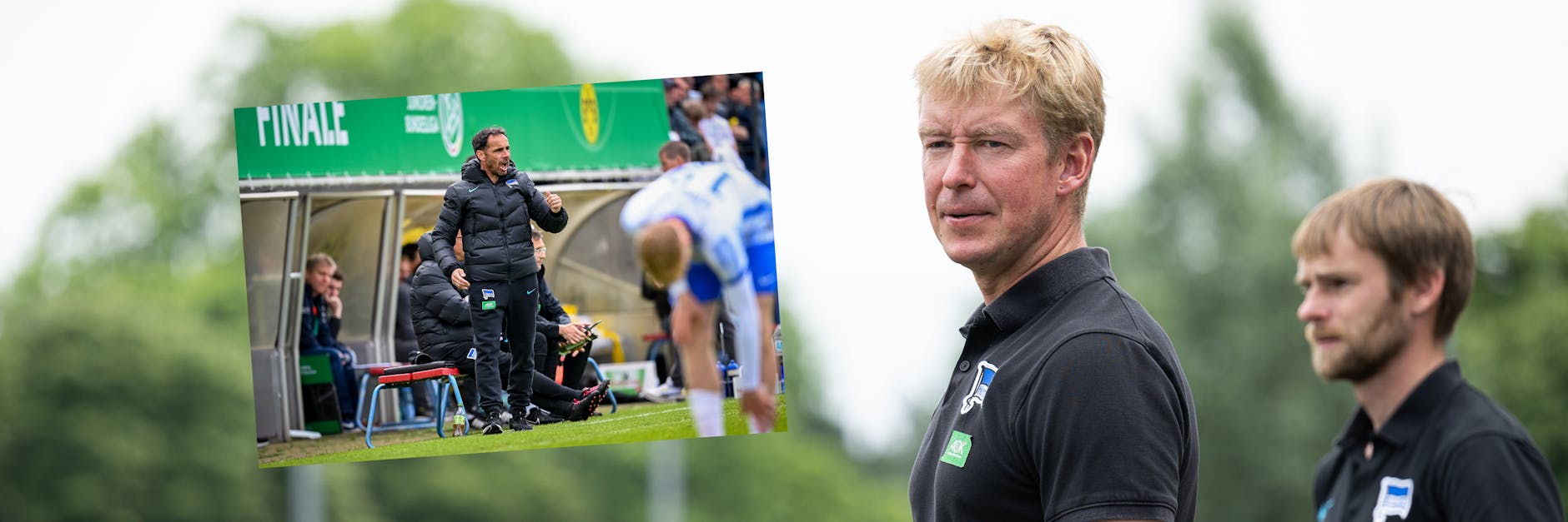 Herthas erfolgreicher Jugendcoach Michael Hartmann (kl. Foto) ging im Sommer 2022 zum FC Bayern, jetzt folgt ihm U14-Trainer Tobias Jung.