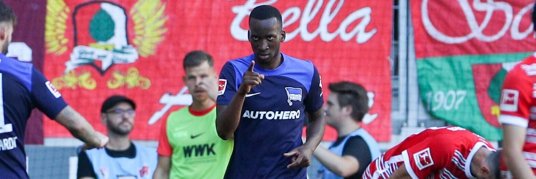Dodi Lukebakio erzielte für Hertha BSC beim 2:0-Sieg in Augsburg das 1:0 und will am Sonnabend beim Rückspiel wieder treffen.