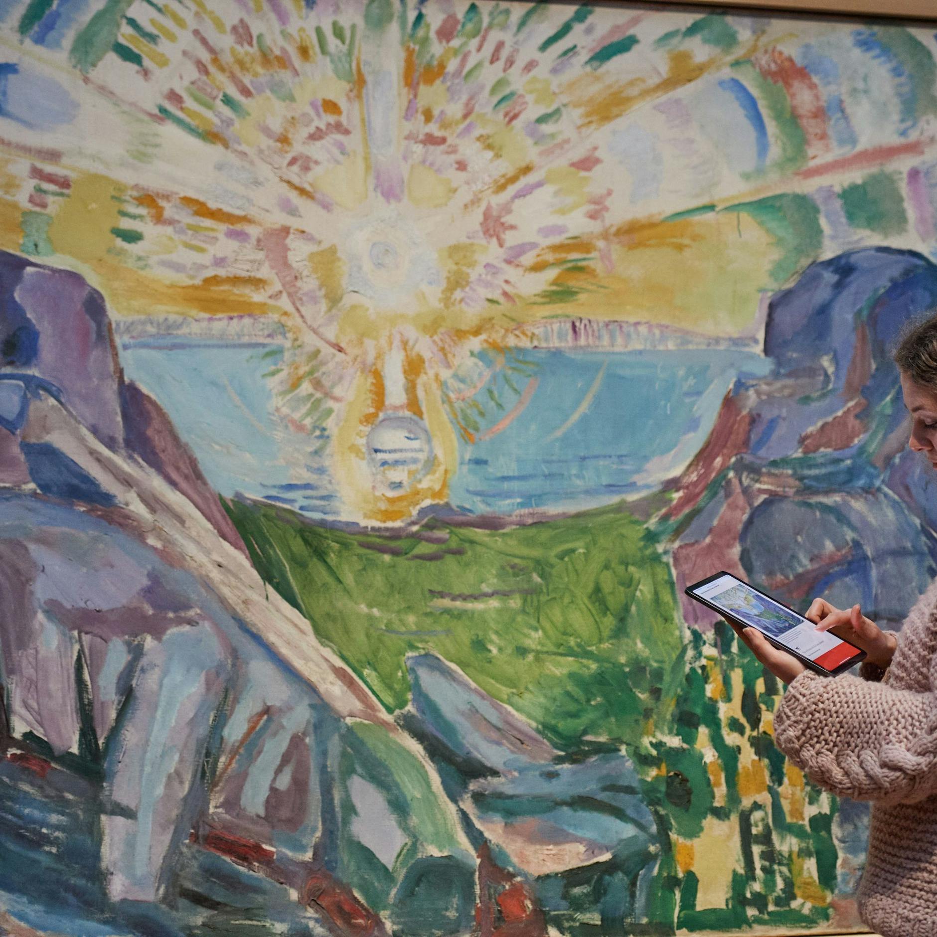 „Die Sonne“ (1910-1913) von Edvard Munch im Museum Barberini.