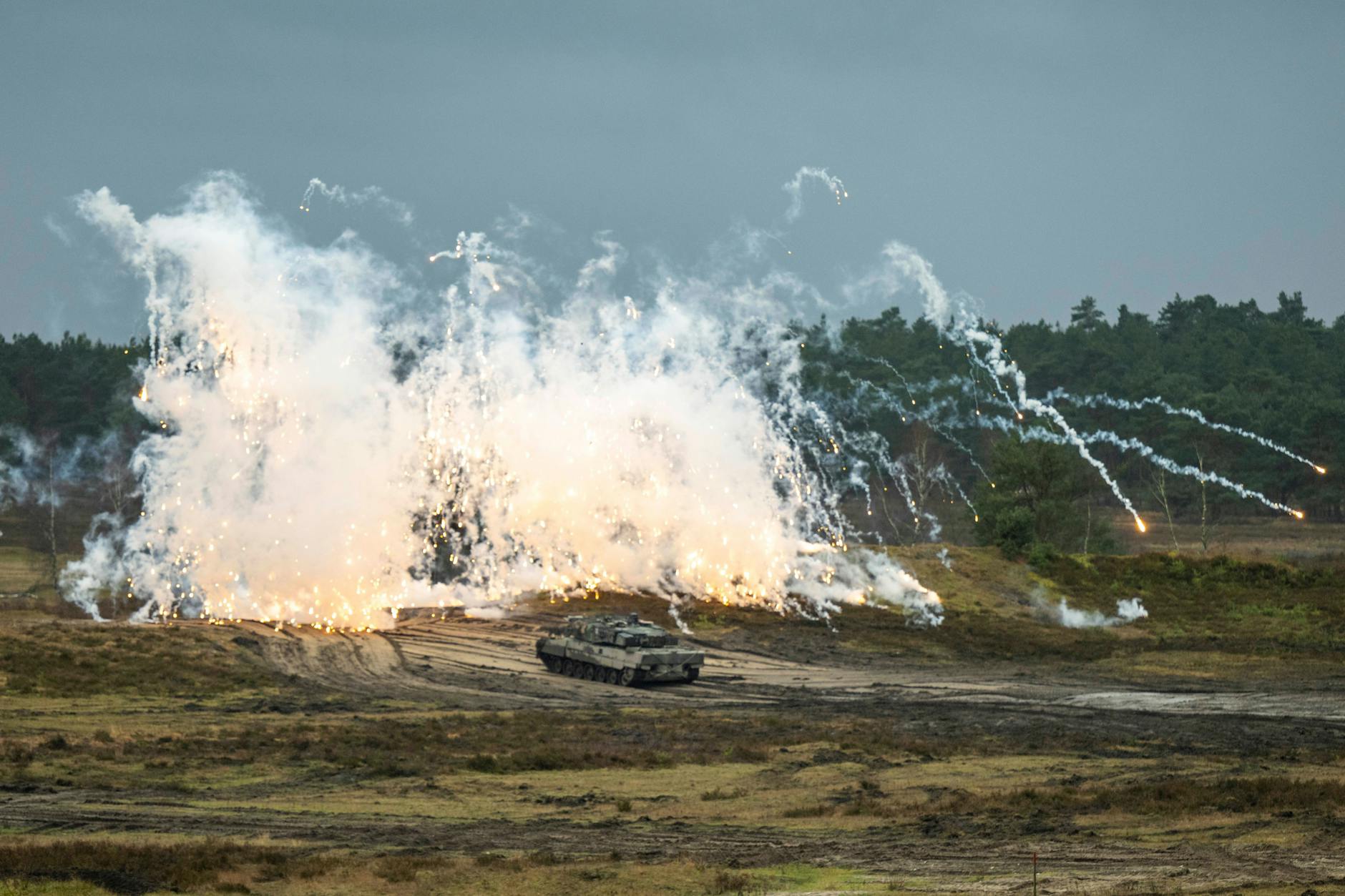 Ein Leopard 2A6 Kampfpanzer der Bundeswehr