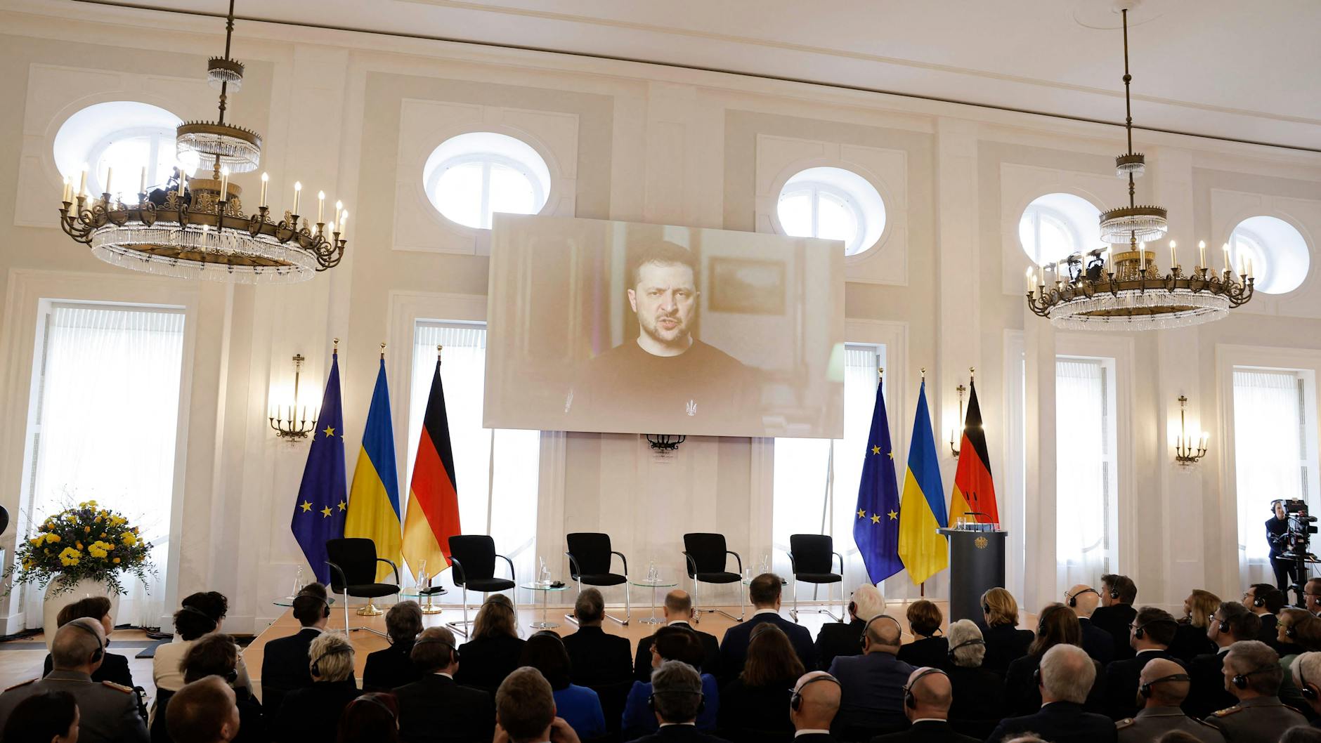 Video-Botschaft des ukrainischen Präsidenten.