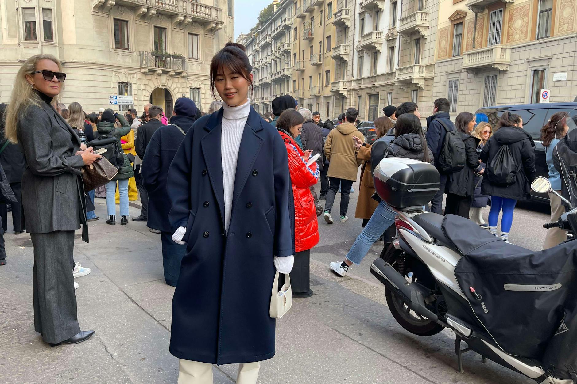 Jihoon Kim bei der Max-Mara-Show auf der Milan Fashion Week. 