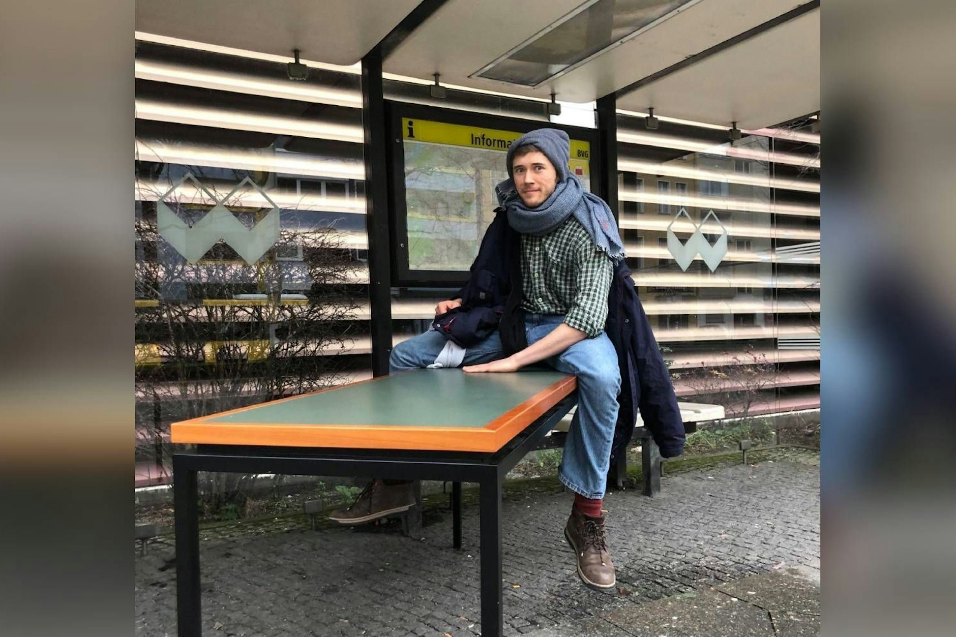 Klimaaktivist Henning Jeschke und seine Anklagebank.