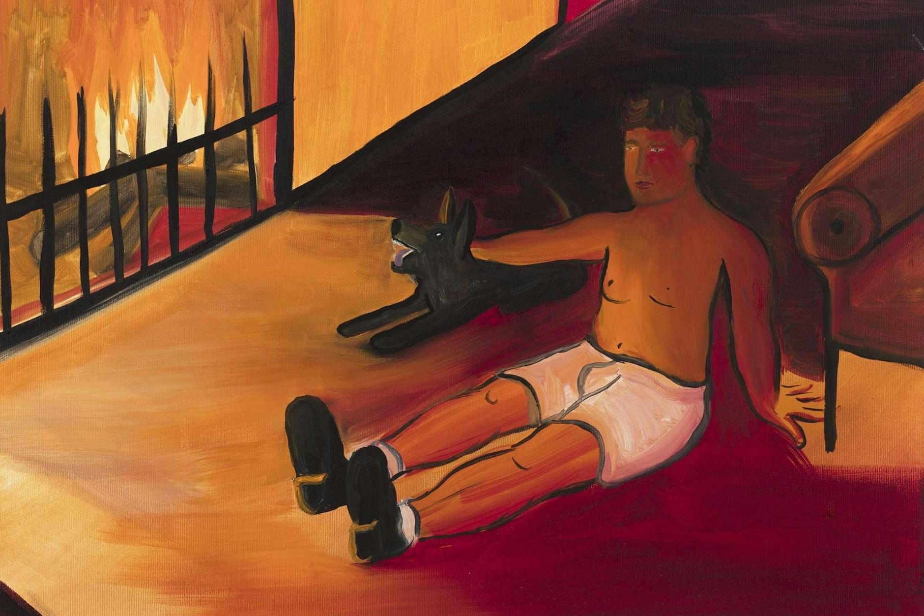 Josip Novosel, „Redwine“. Die Malereien von Josip Novosel „The Good Boi“ sind bis zum 26. März in der in der Galerie Noah Klink zu sehen.