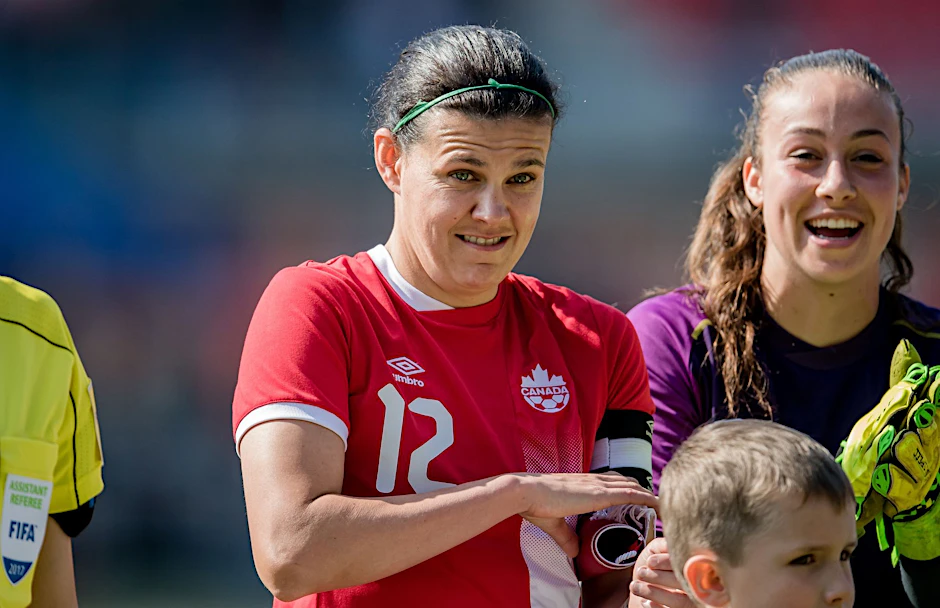 ARCHIV - Kanadas Christine Sinclair.  