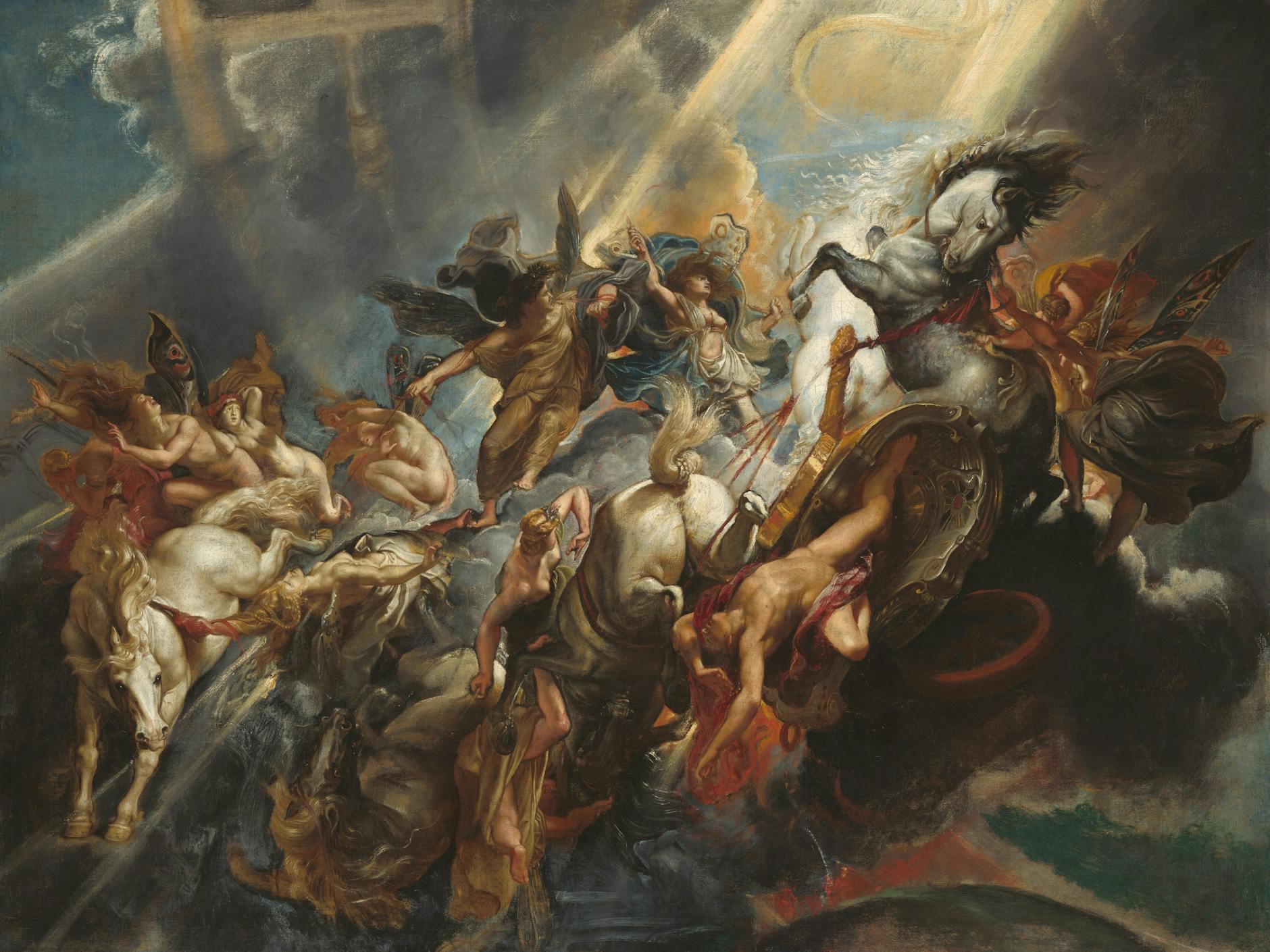 Peter Paul Rubens: „Der Sturz des Phaëton“, 1604/05, vermutlich überarbeitet um 1606–1608