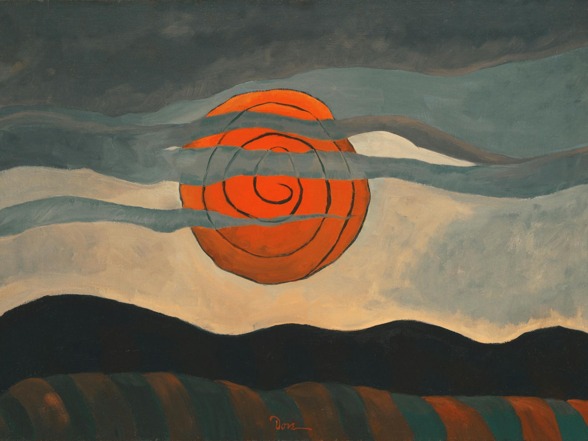 Arthur G. Dove: „Rote Sonne“, 1935