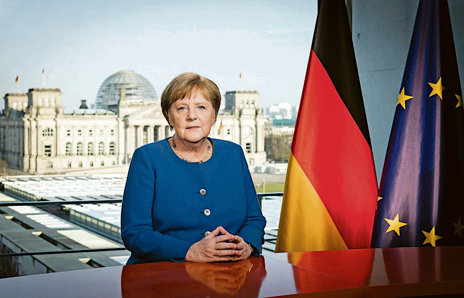 Angela Merkel bei ihrer Corona-Rede an die Nation am 18. März 2020.