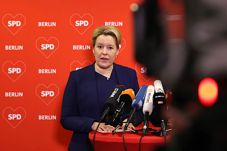 Franziska Giffey will mit ihrer Berliner SPD in Koalitionsverhandlungen mit dem Wahlsieger CDU treten.&nbsp;&nbsp;