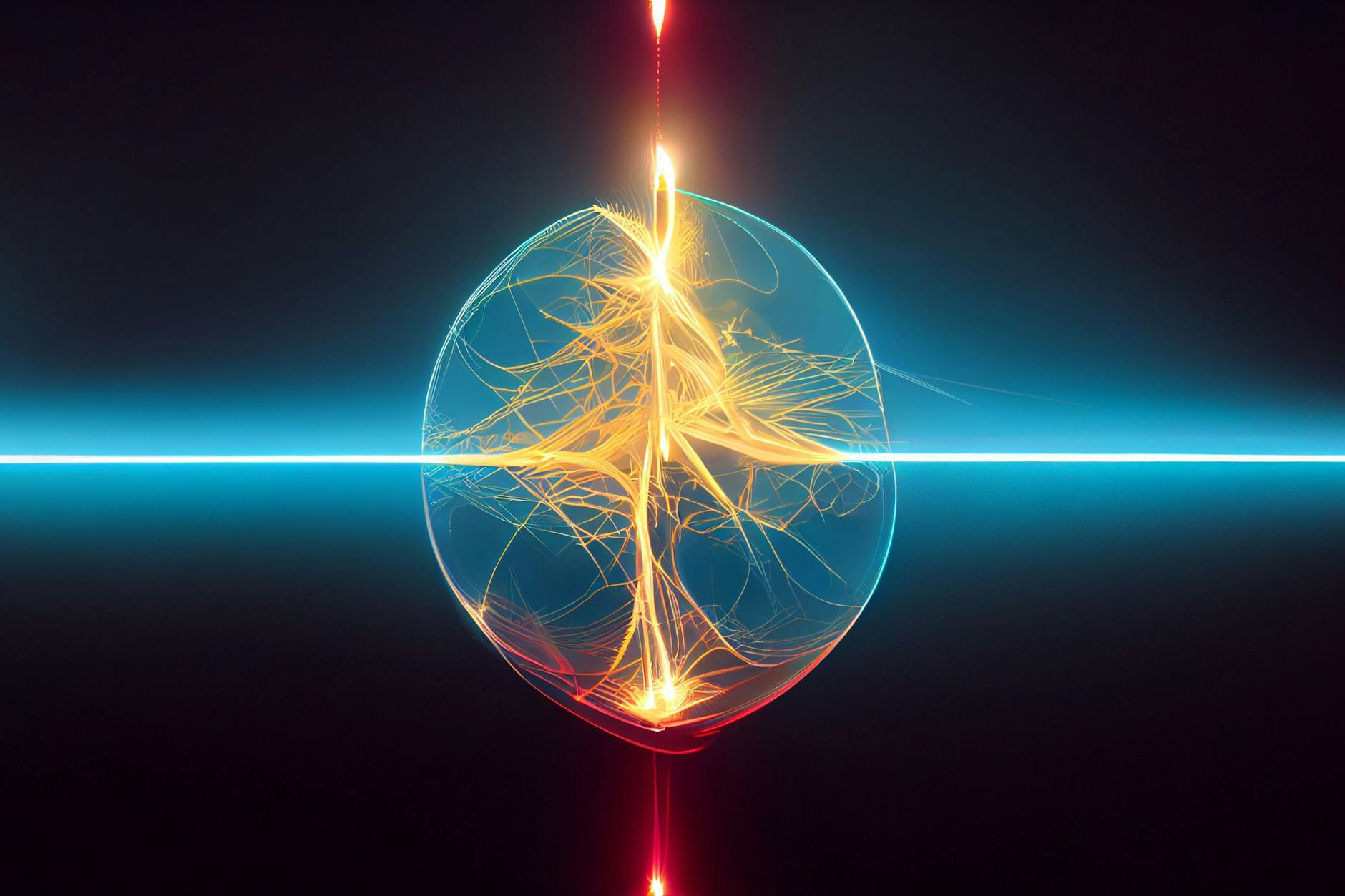 Illustration einer Quantenverschränkung.