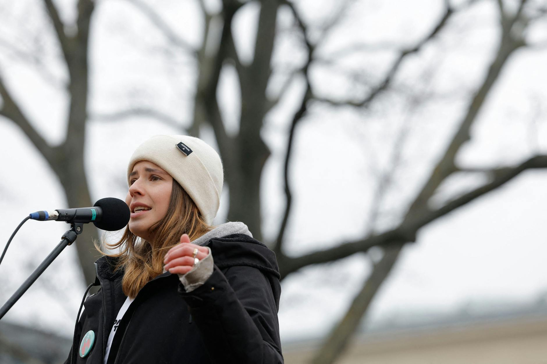 Die Aktivistin Luisa Neubauer während ihrer Rede bei der Klima-Demo am 3. März in Berlin.