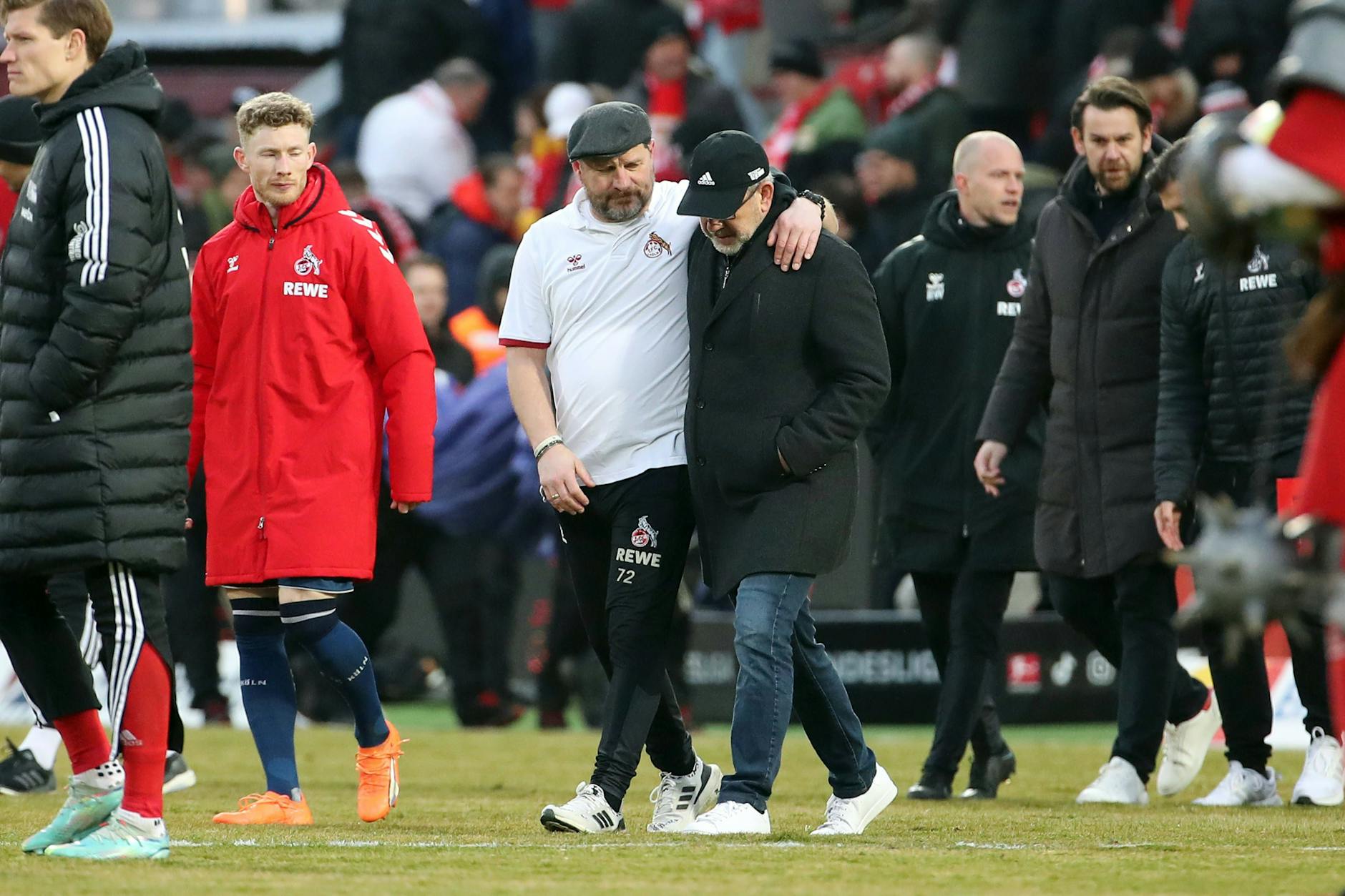 Steffen Baumgart (l.) und Urs Fischer waren sich nach Schlusspfiff einig, dass das Remis zwischen Union und Köln leistungsgerecht war.