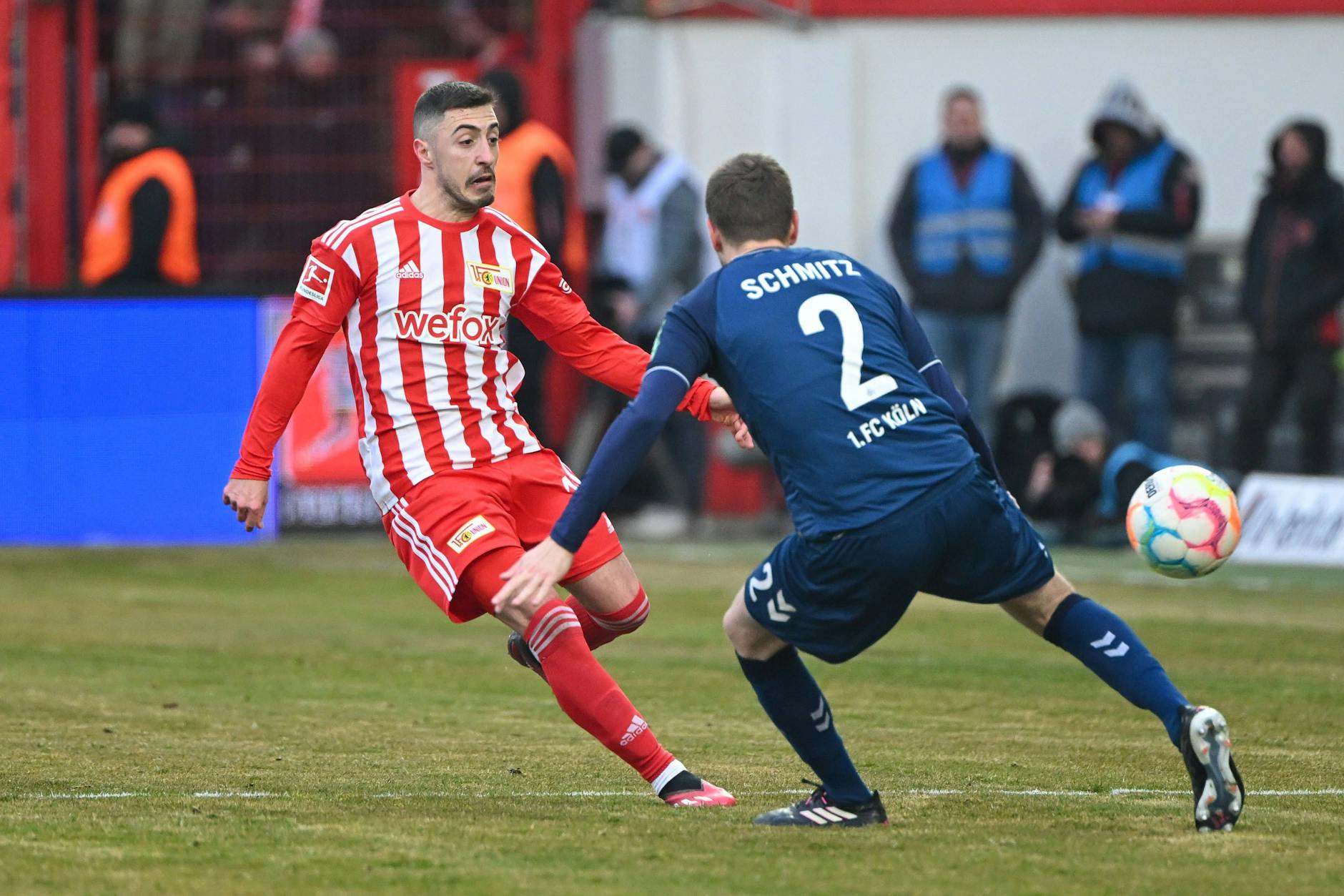 Unions Josip Juranovic musste dieses Mal auf der linken Seite ran.