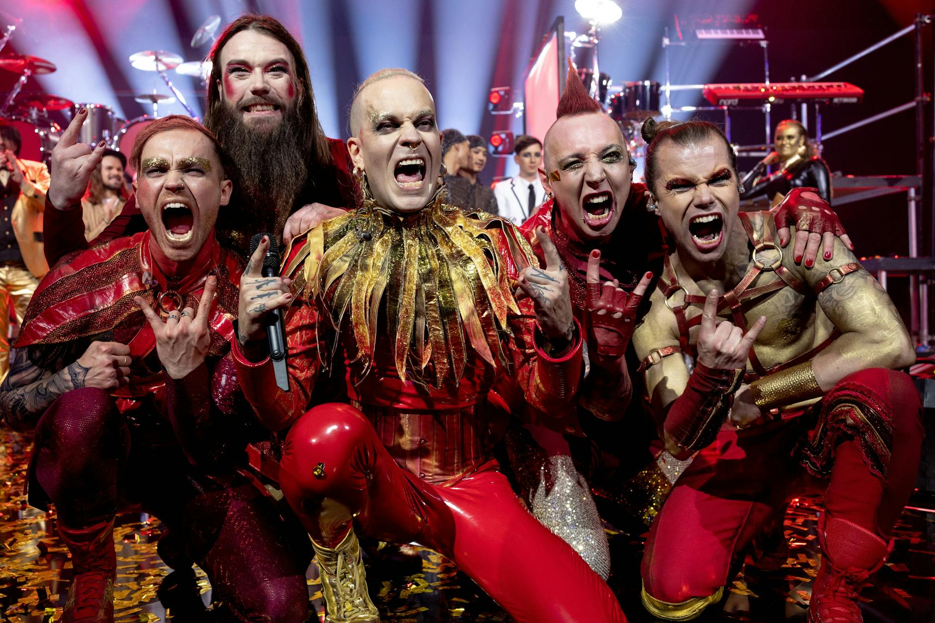 Lord Of The Lost feiern beim Vorentscheid Eurovision Song Contest 2023. Sie vertreten Deutschland am 13. Mai 2023 beim ESC-Finale im englischen Liverpool.