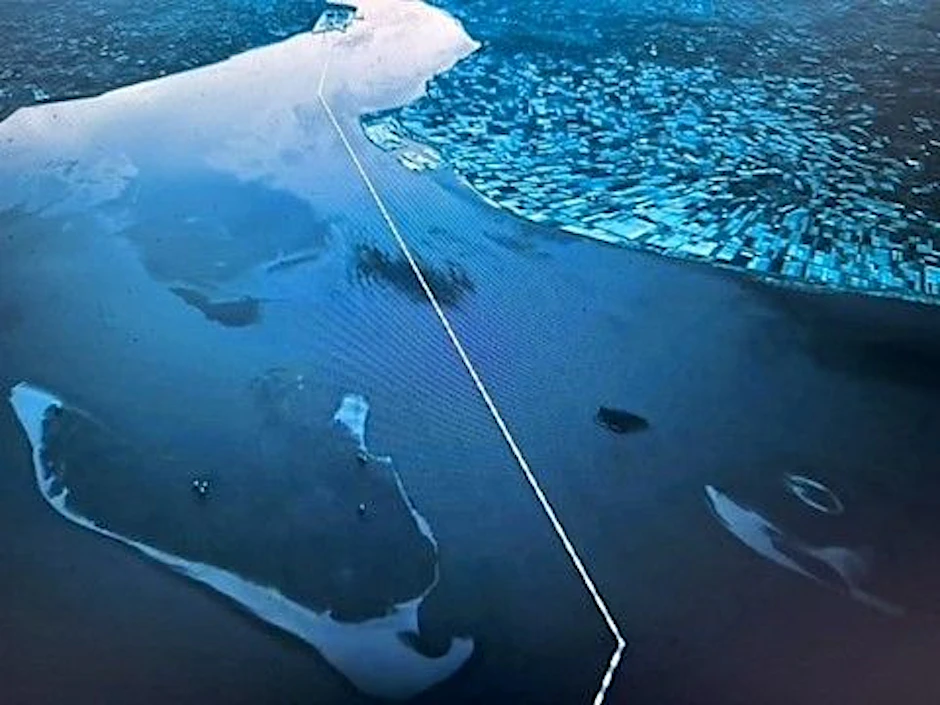 Eine Pipeline der Europipe-Firma Gassco von Norwegen nach Europa vor Emden (Animation)