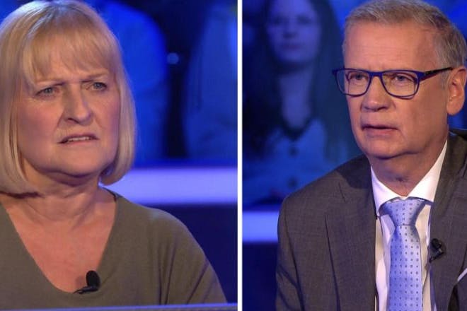 Dagmar Sprenger-Fuchs und Günther Jauch bei "Wer wird Millionär?".