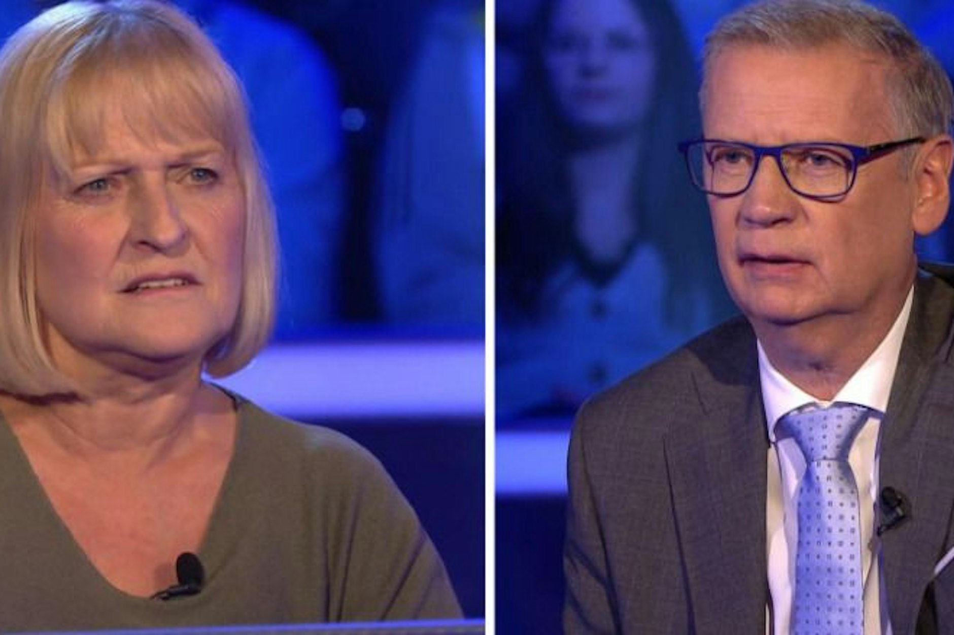 Dagmar Sprenger-Fuchs und Günther Jauch bei "Wer wird Millionär?".