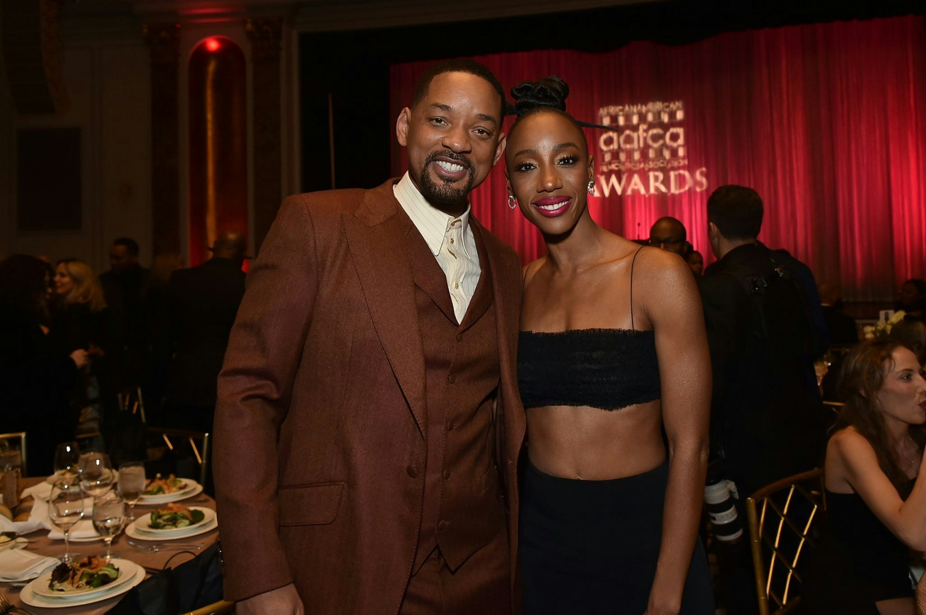 Will Smith und Charmaine Bingwa bei der Verleihung der African-American Film Critics Association Awards in Beverly Hills.
