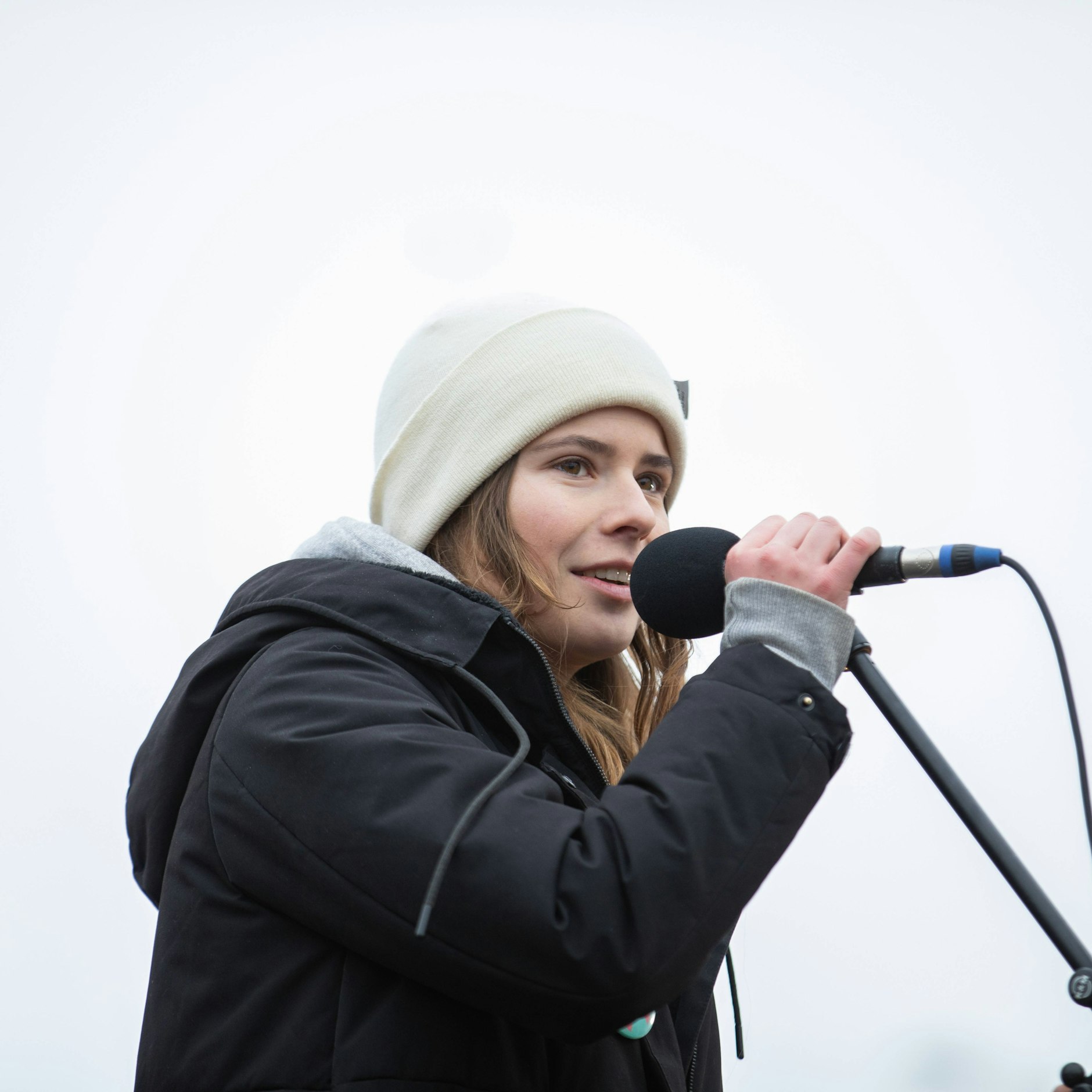 Luisa Neubauer bei einer „Fridays for Future“-Demonstration. Gemeinsam mit Kurt Krömer wirbt sie jetzt für die Teilnahme am Berliner Volksentscheid Klima.&nbsp;