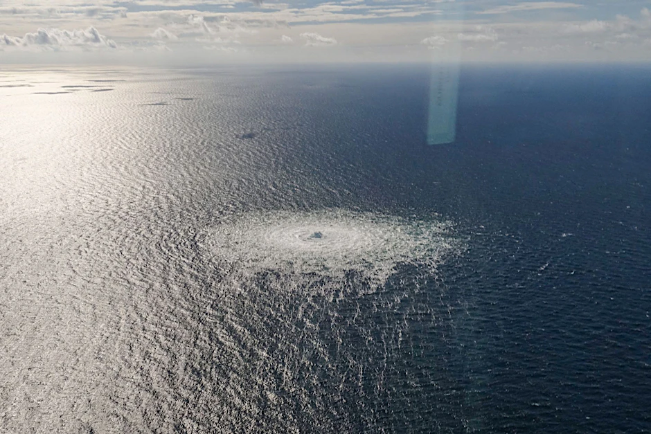 Das Gasleck in der Ostsee bei Bornholm Ende September