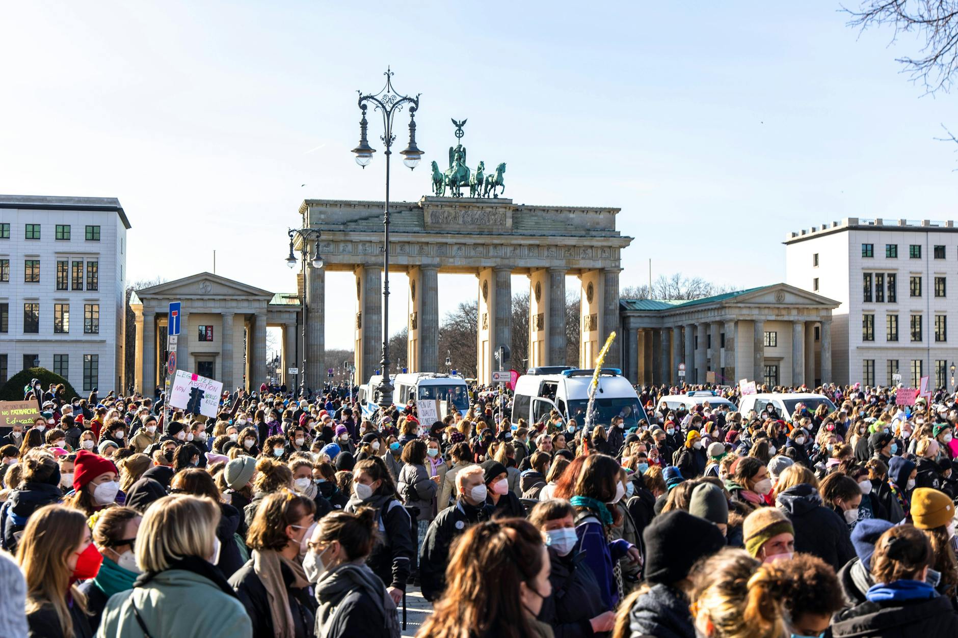 Internationaler Frauentag im Jahr 2021 in Berlin.