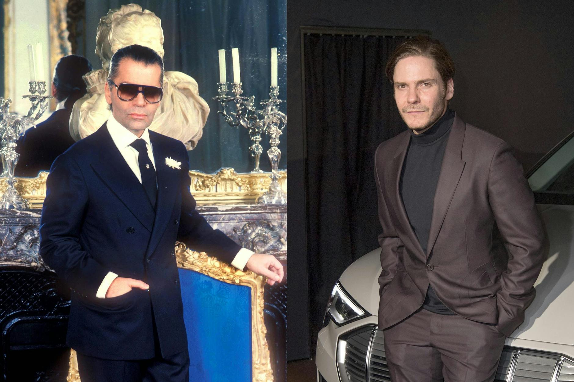 Jungenhafter Charme versus kapriziöses Charisma: Daniel Brühl (rechts) wird Lagerfeld spielen.