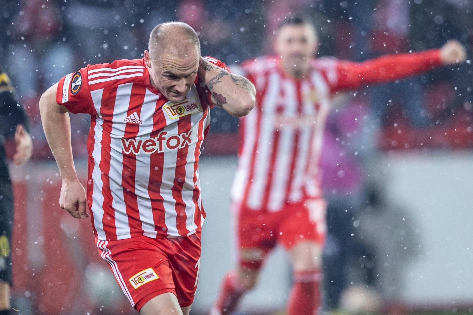 Sven Michel von Union Berlin nach seinem 3:3-Treffer