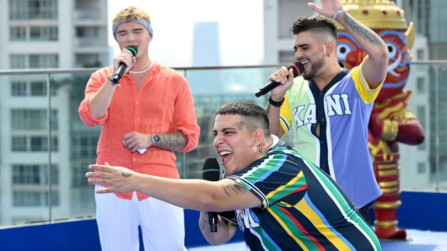 Adriano Pecoraro, Andrea Renzullo und „Big N“ konnten mit dem Song „Stay“ leider nicht überzeugen.