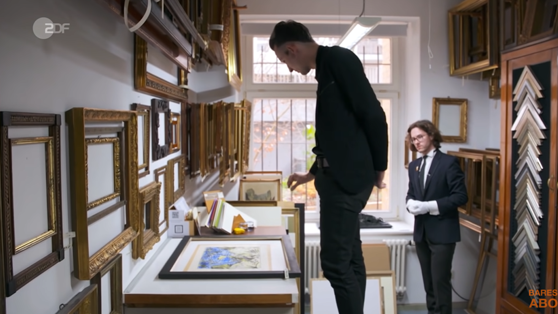 In einer Leipziger Galerie ließ „Bares für Rares“-Händler Fabian Kahl das Otto-Mueller-Kunstwerk rahmen.