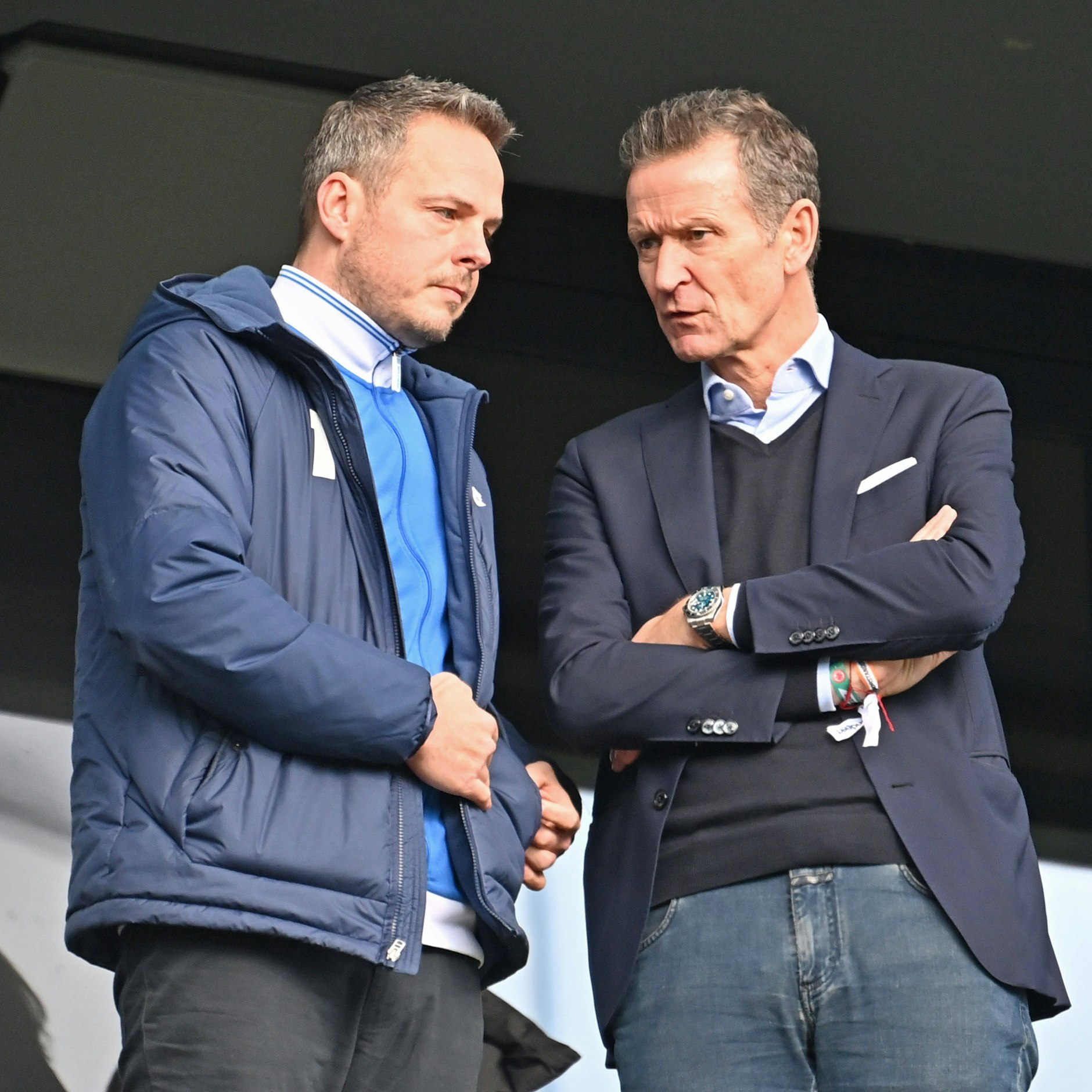 Präsident Kay Bernstein und Finanzboss Tom Herrich haben anstrengende Wochen bei Hertha BSC hinter sich. Doch es hat sich gelohnt. Der Deal mit Investor 777 Partners geht jetzt über die Bühne.&nbsp;&nbsp;