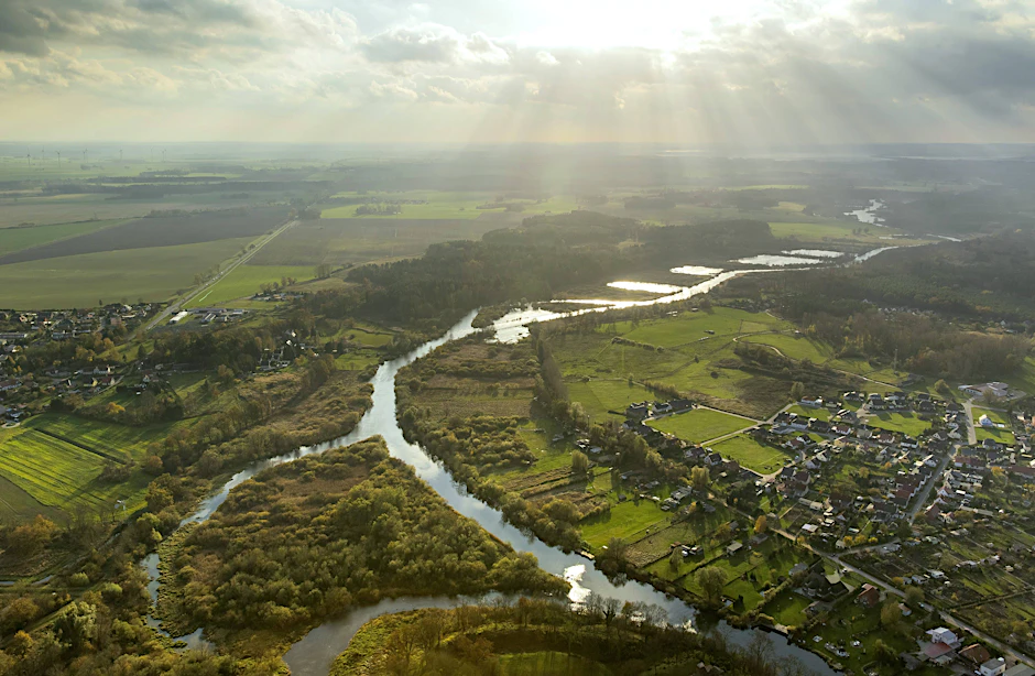 Die Hansestadt Demmin an der Peene.