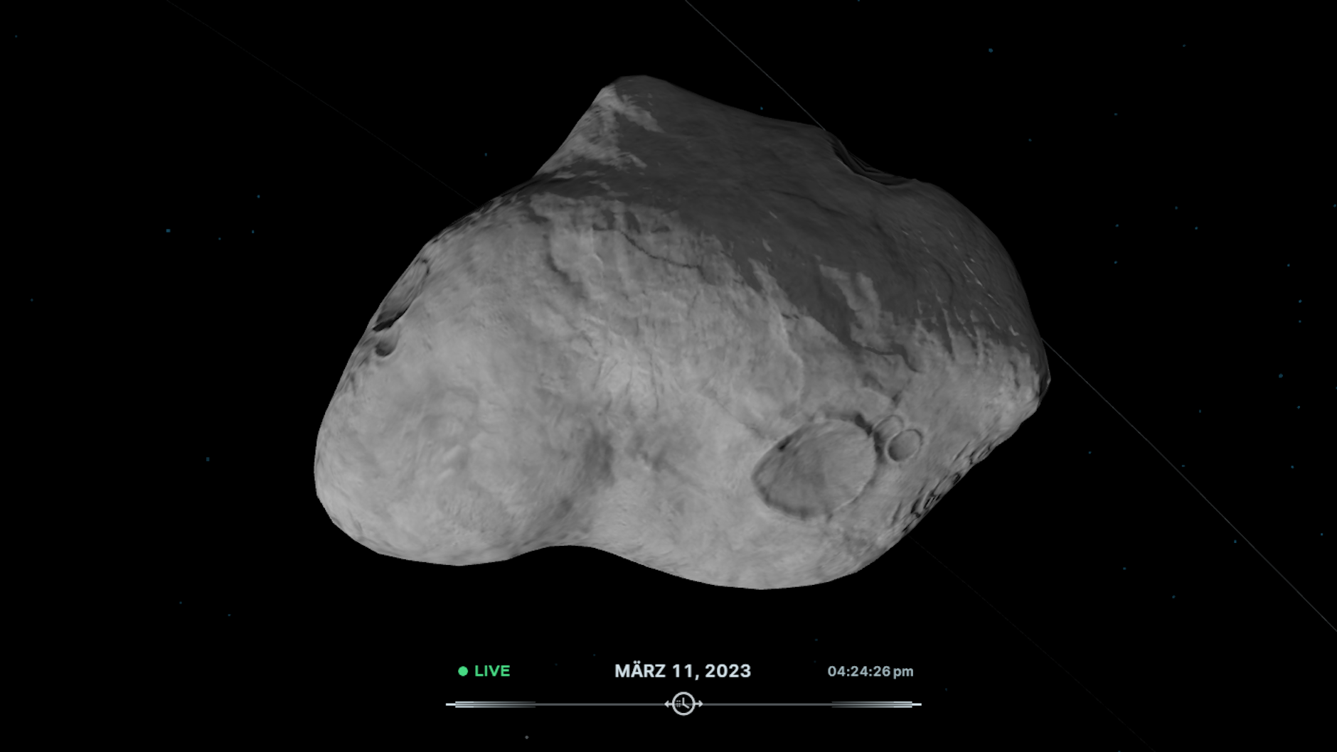 2023 DW ist knapp 50 Meter im Durchmesser.