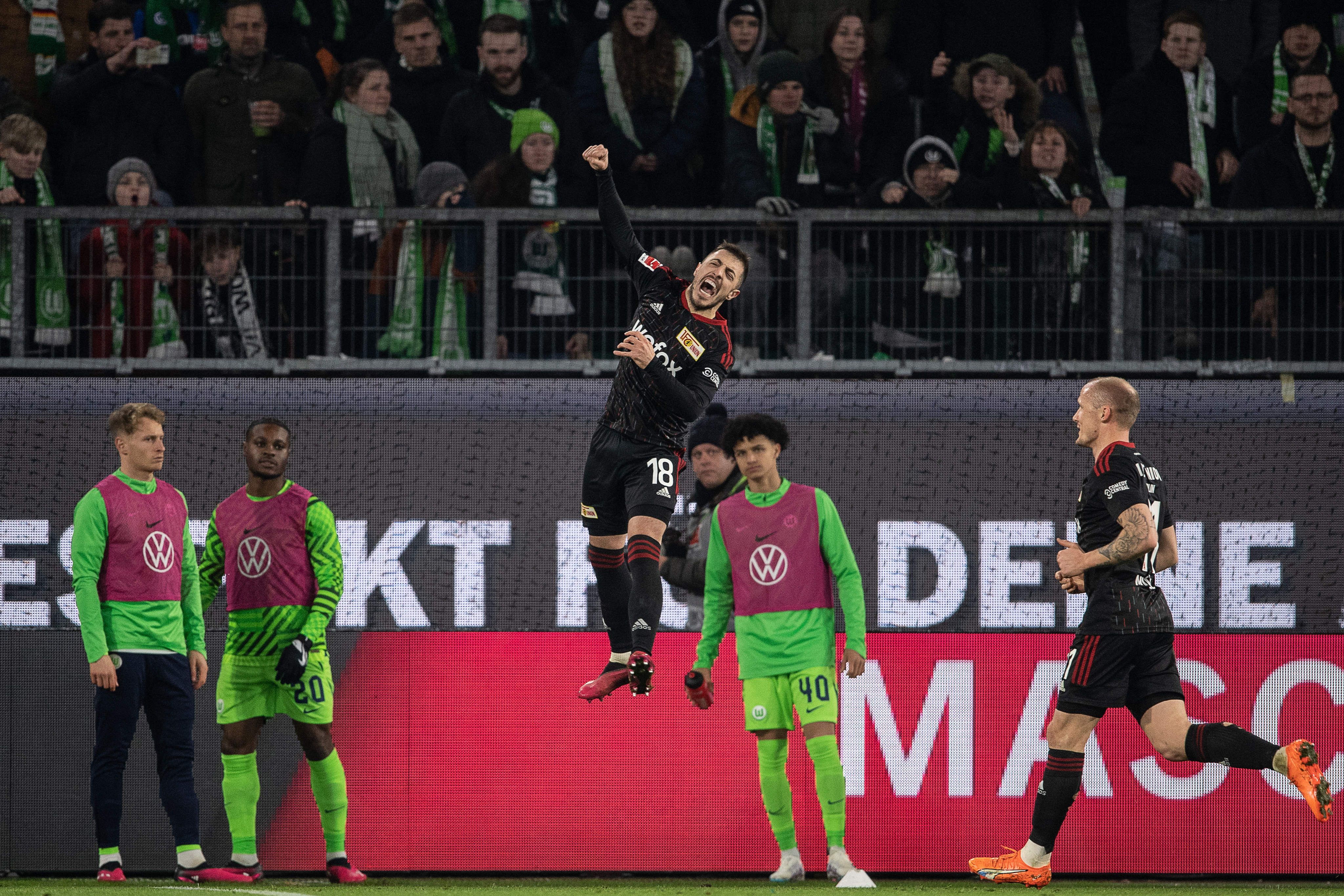 Image - Es ist zum Wimmern! Trotz Elfmetertor von Josip Juranovic kommt der 1. FC Union beim VfL Wolfsburg nicht über ein Remis hinaus