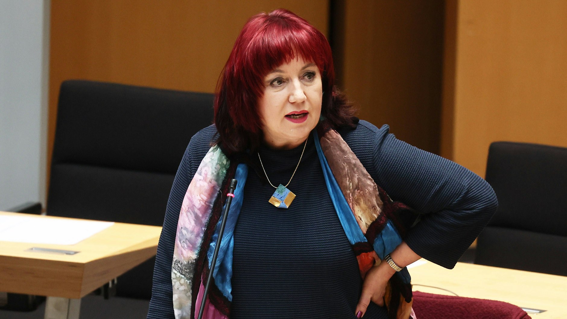 Bildungssenatorin Astrid-Sabine Busse im Abgeordnetenhaus in Berlin. Die Senatorin hat keine großen Erwartungen an den Bildungsgipfel.&nbsp;&nbsp;