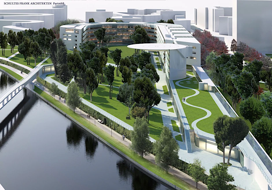 Simulation eines Erweiterungsbaus des Bundeskanzleramtes