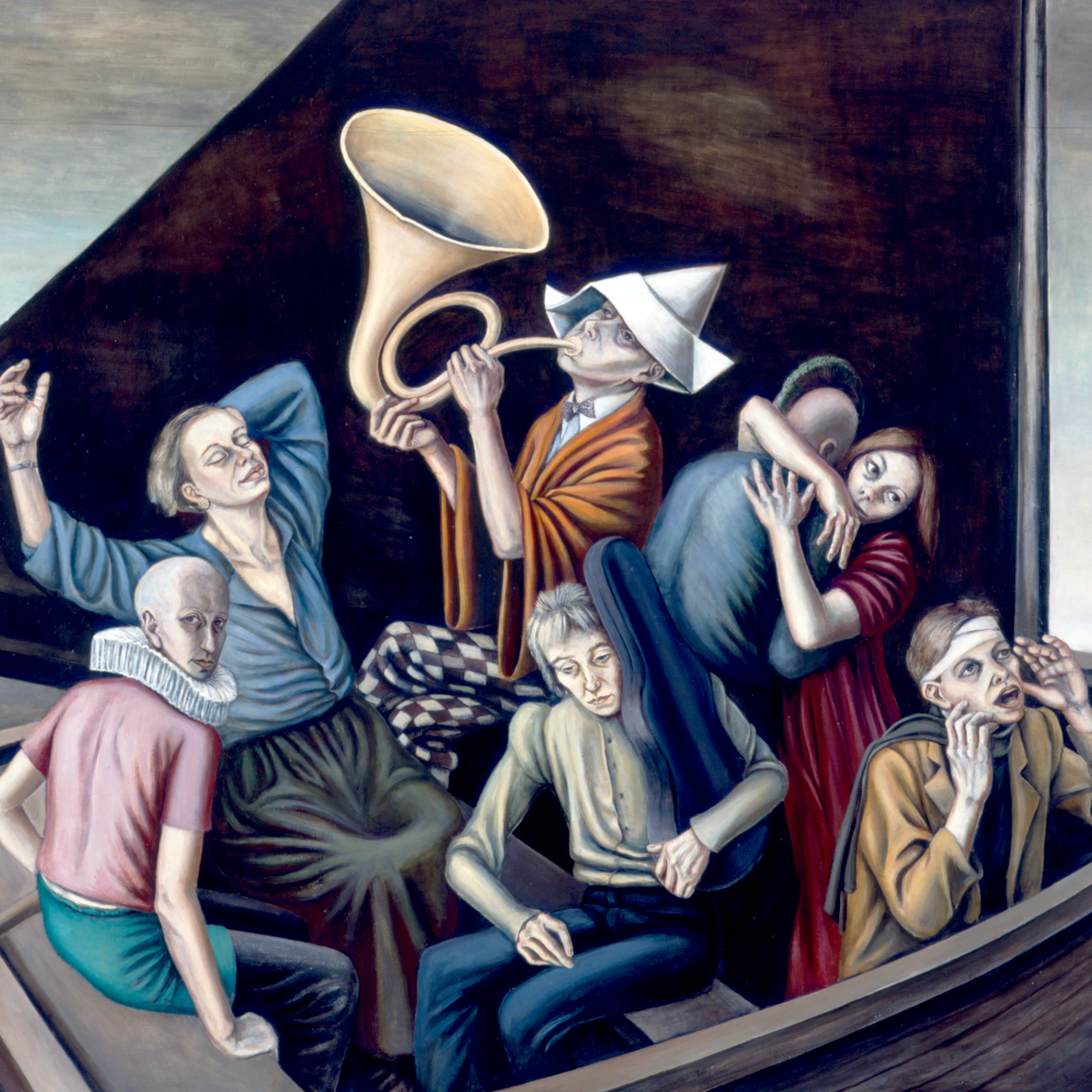 „Boot 2“, 1987, Eitempera, Öl auf Hartfaser
