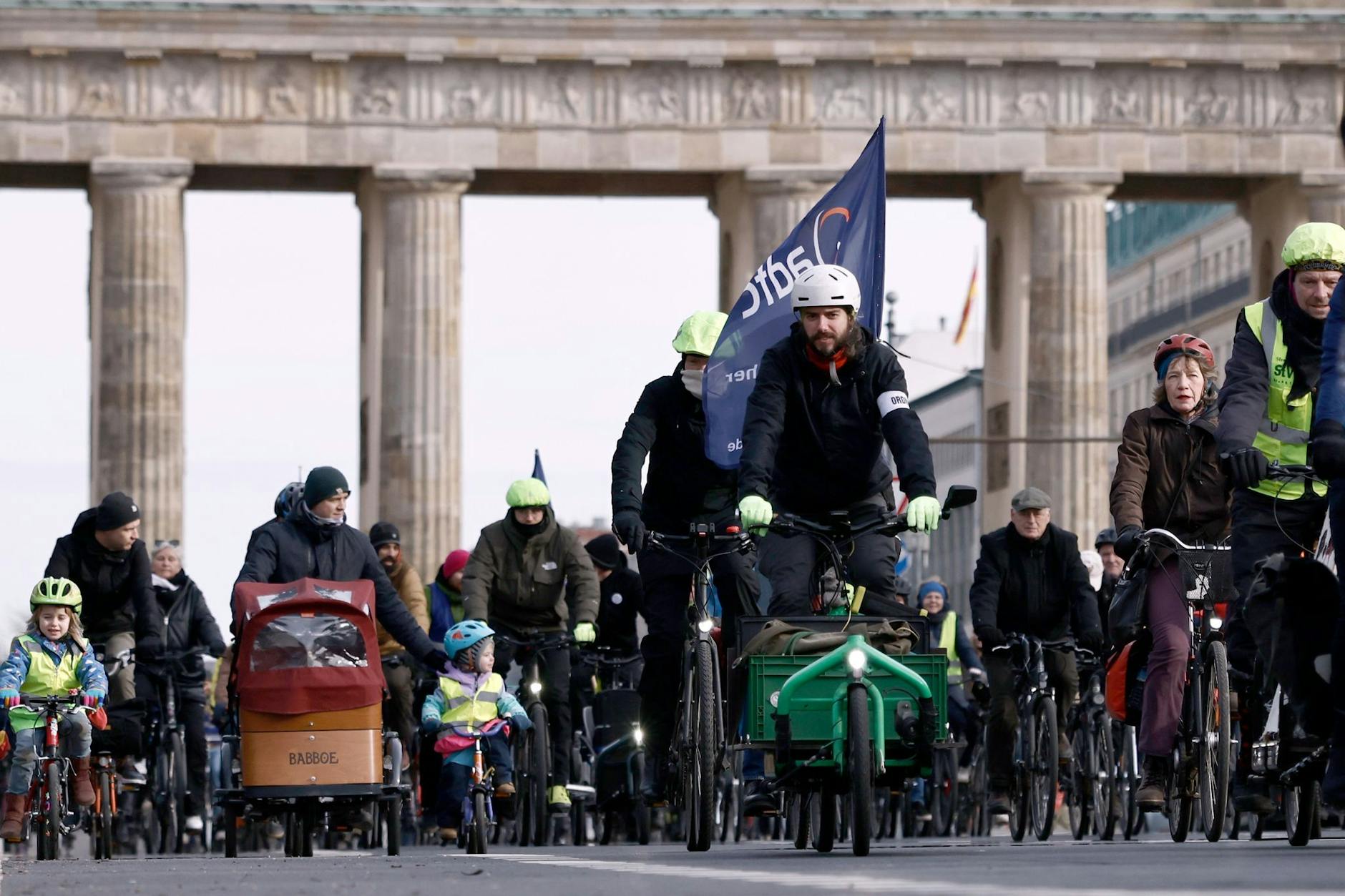 Viele Menschen, viele Fahrradtypen: Bei der Demo Changing Cities demonstrierten im Februar Berliner Radfahrende fürs Mobilitätsgesetz.