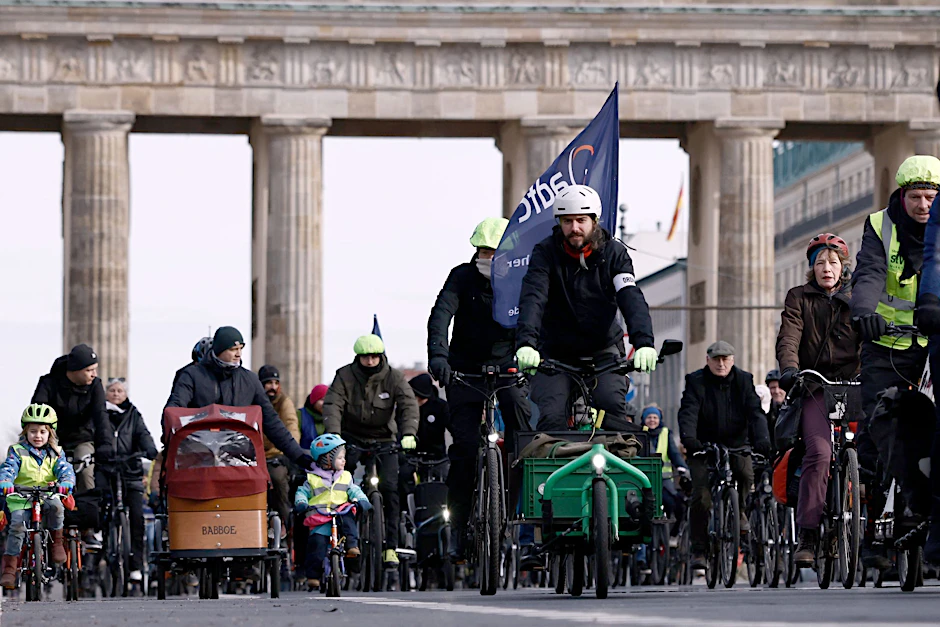 Viele Menschen, viele Fahrradtypen: Bei der Demo Changing Cities demonstrierten im Februar Berliner Radfahrende fürs Mobilitätsgesetz.