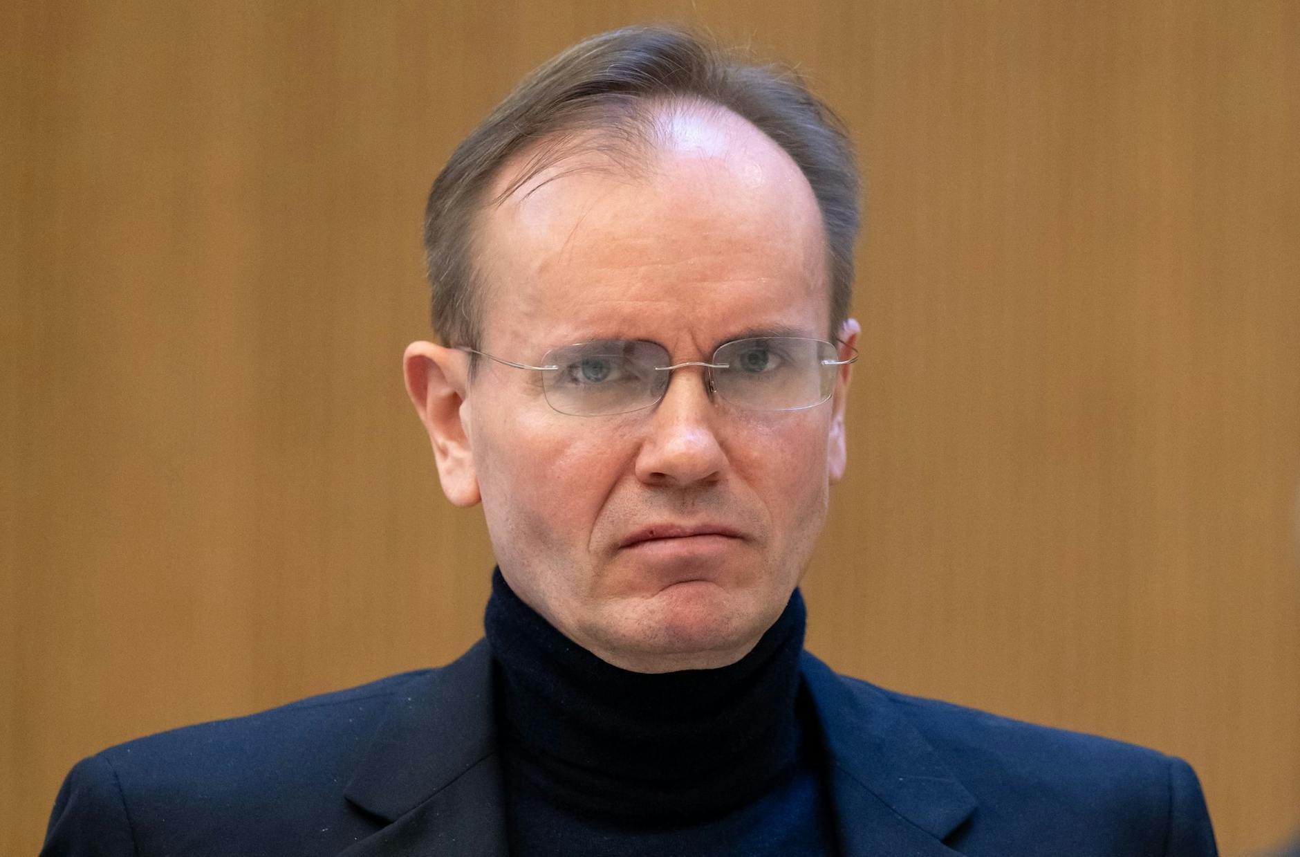 Der frühere Wirecard-Vorstandschef Markus Braun im Gerichtssaal in München.  