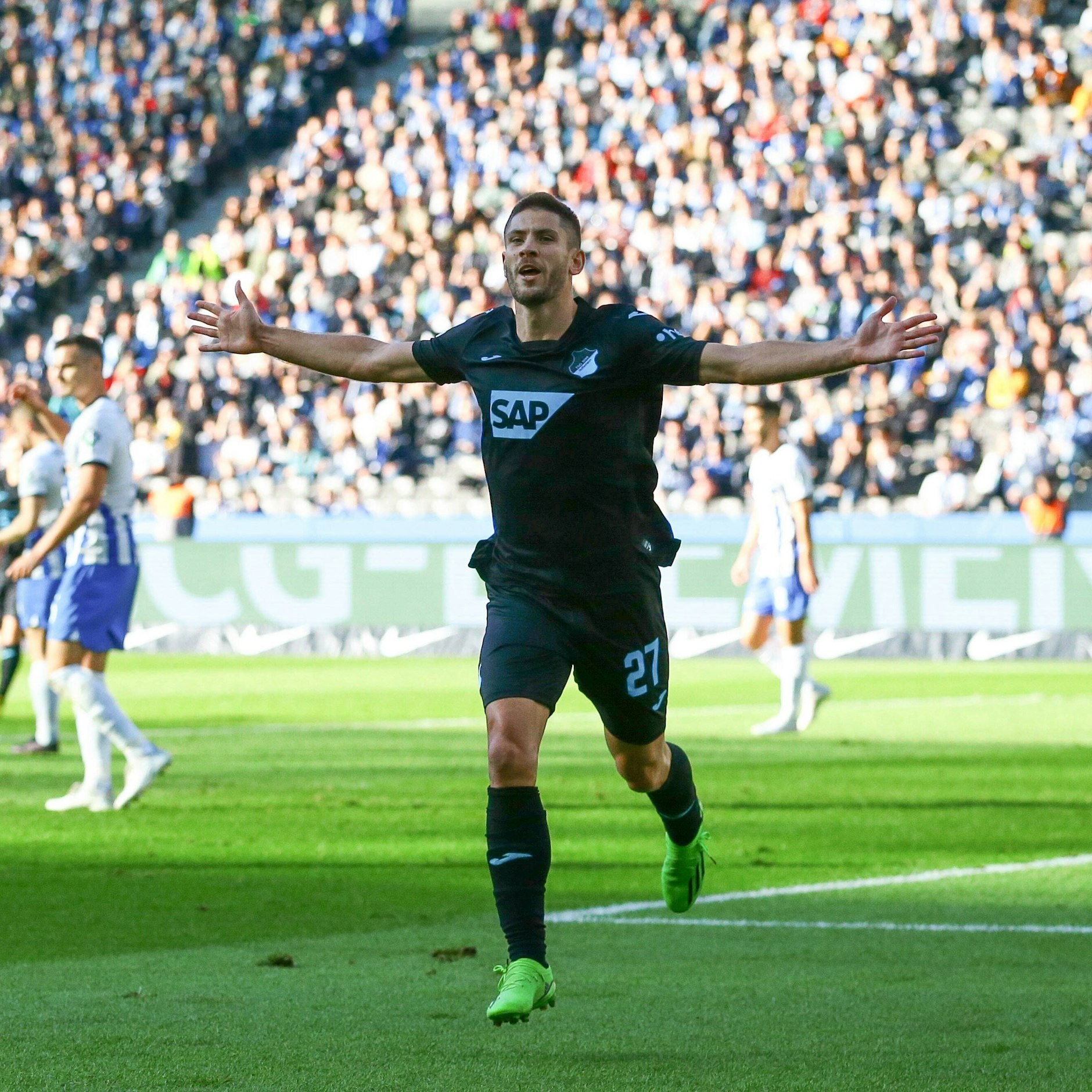 Im Hinspiel durfte Hoffenheims Stürmer Andrej noch seinen zehnten Treffer gegen Hertha BSC bejubeln.